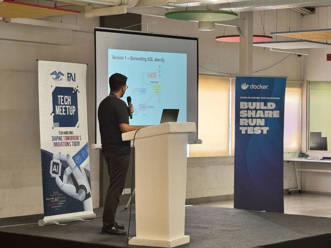 me giving a tech talk :)